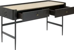 Biurko Milano 140x58 Cm Ciemnobrązowe Z Kremowym Blatem*KARE Design