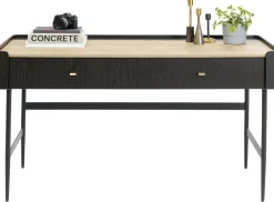 Biurko Milano 140x58 Cm Ciemnobrązowe Z Kremowym Blatem*KARE Design