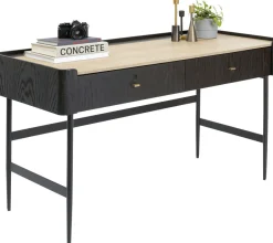 Biurko Milano 140x58 Cm Ciemnobrązowe Z Kremowym Blatem*KARE Design