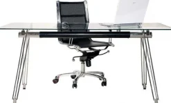 Biurko Officia 160x80 Cm Transparentne Blat Szklany*KARE Design Hot