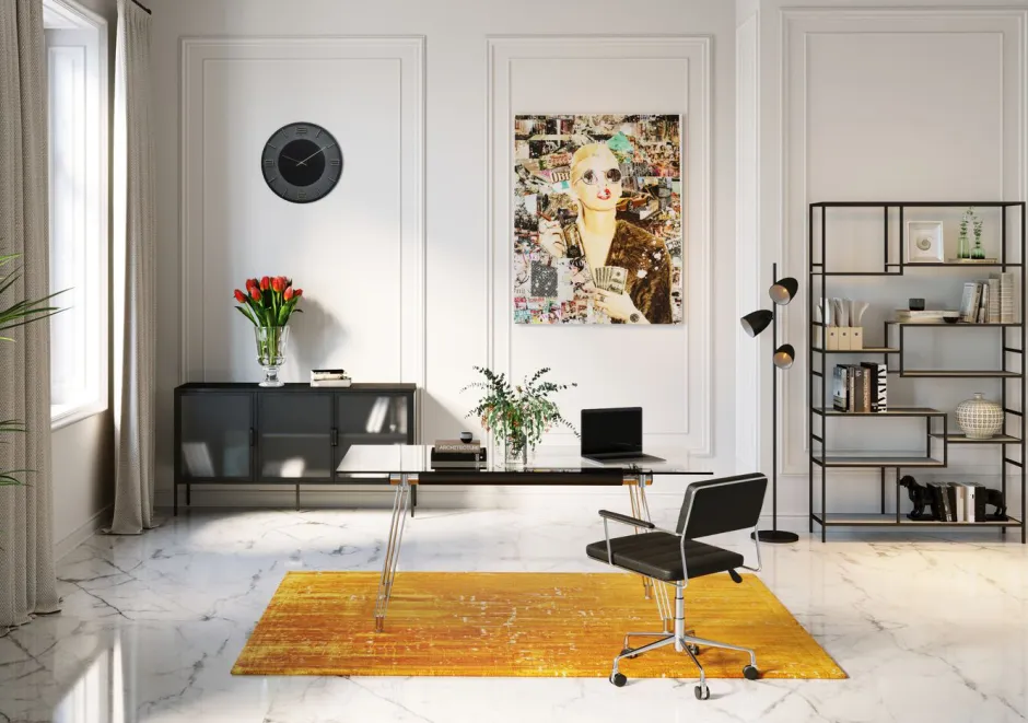 Biurko Officia 160x80 Cm Transparentne Blat Szklany*KARE Design Hot