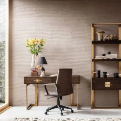 Biurko Osaka 138x60 Cm Brązowe*KARE Design Discount