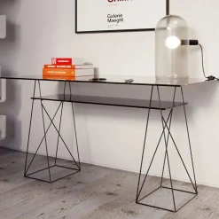 Biurko Polar 136x65 Cm Czarne - Szkło Hartowane 8 Mm*KARE Design Best