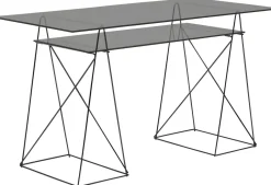 Biurko Polar 136x65 Cm Czarne - Szkło Hartowane 8 Mm*KARE Design Best
