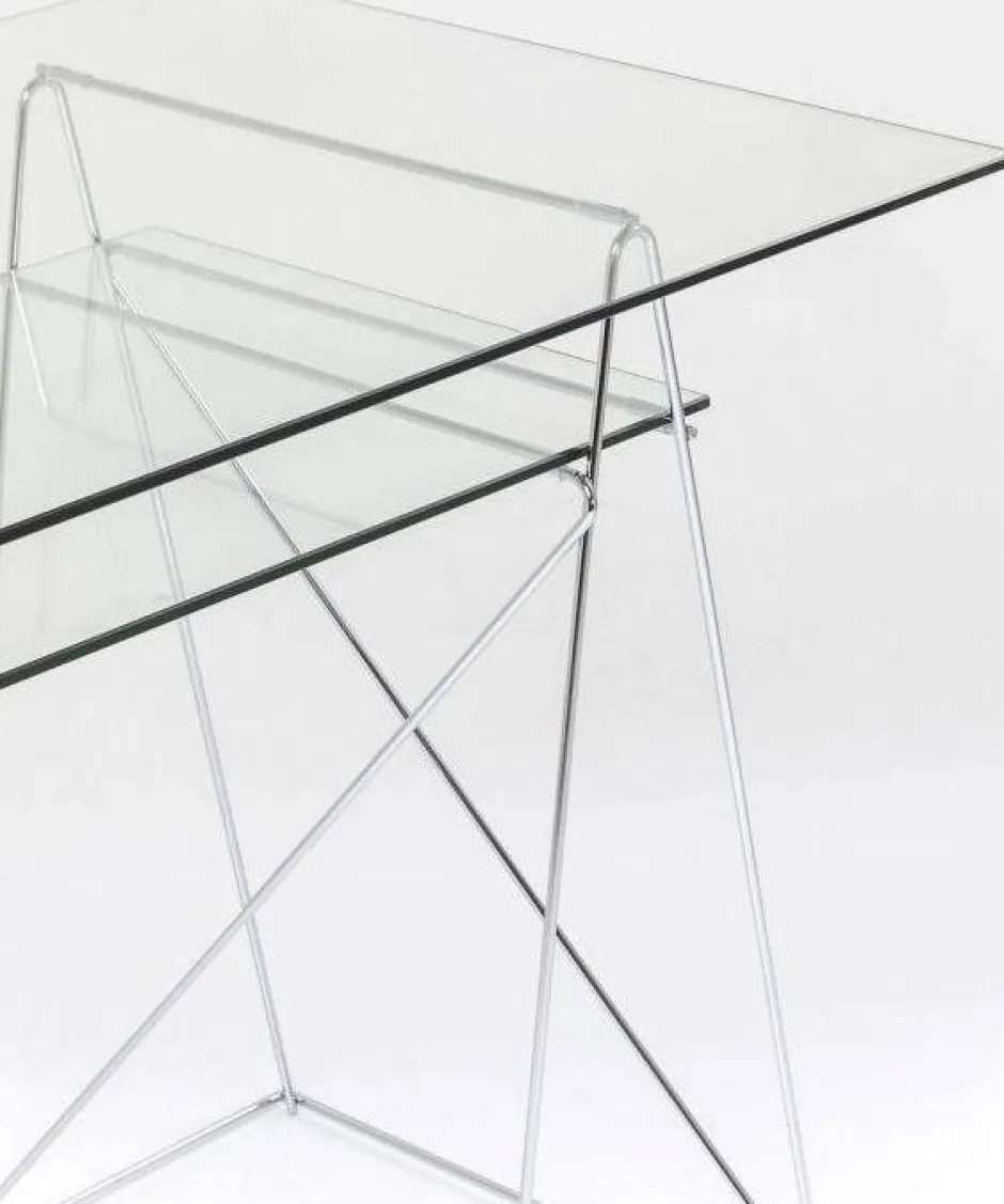 Biurko Polar 135x65 Cm Transparentne Blat 8 Mm*KARE Design Best