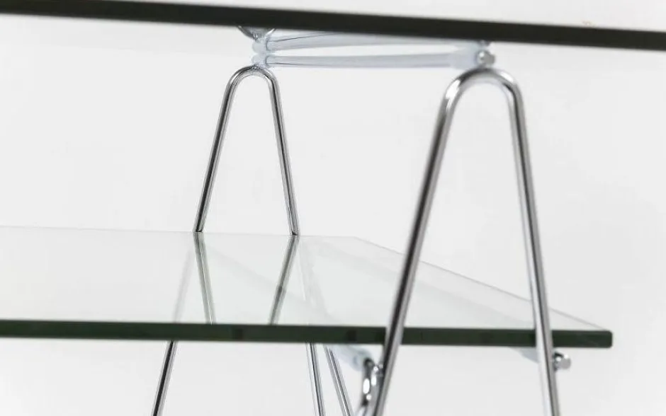 Biurko Polar 135x65 Cm Transparentne Blat 8 Mm*KARE Design Best