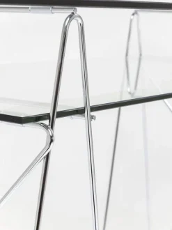 Biurko Polar 135x65 Cm Transparentne Blat 8 Mm*KARE Design Best