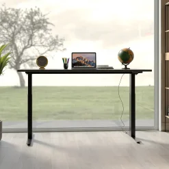 Biurko Z Elek. Regulacją Wysokości Smart 140x60 Cm Czarne*KARE Design