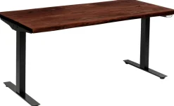 Biurko Z Elek. Regulacją Wysokości Harmony 180x90 Cm Akacja Brązowe - Nogi Czarne*KARE Design Discount