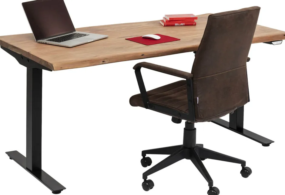 Biurko Z Elek. Regulacją Wysokości Harmony 160x80 Cm Akacja - Nogi Czarne*KARE Design Discount