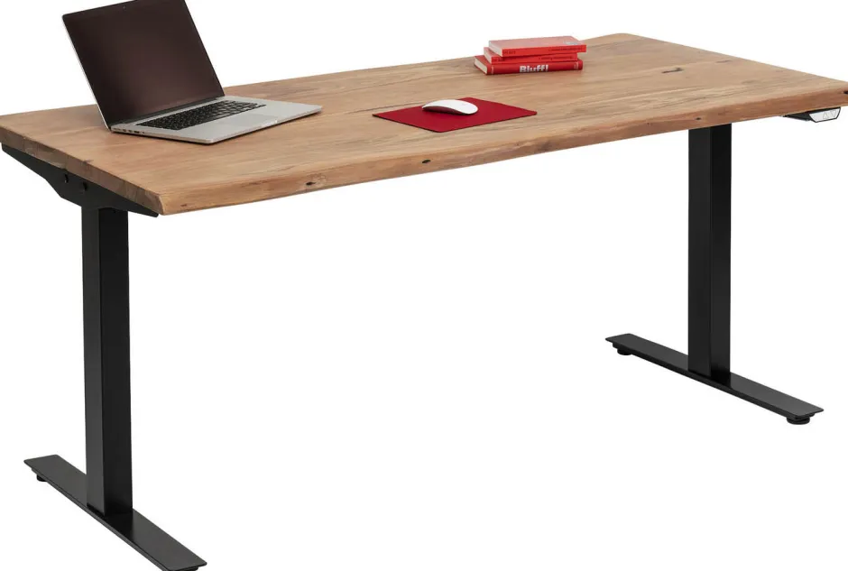 Biurko Z Elek. Regulacją Wysokości Harmony 160x80 Cm Akacja - Nogi Czarne*KARE Design Discount