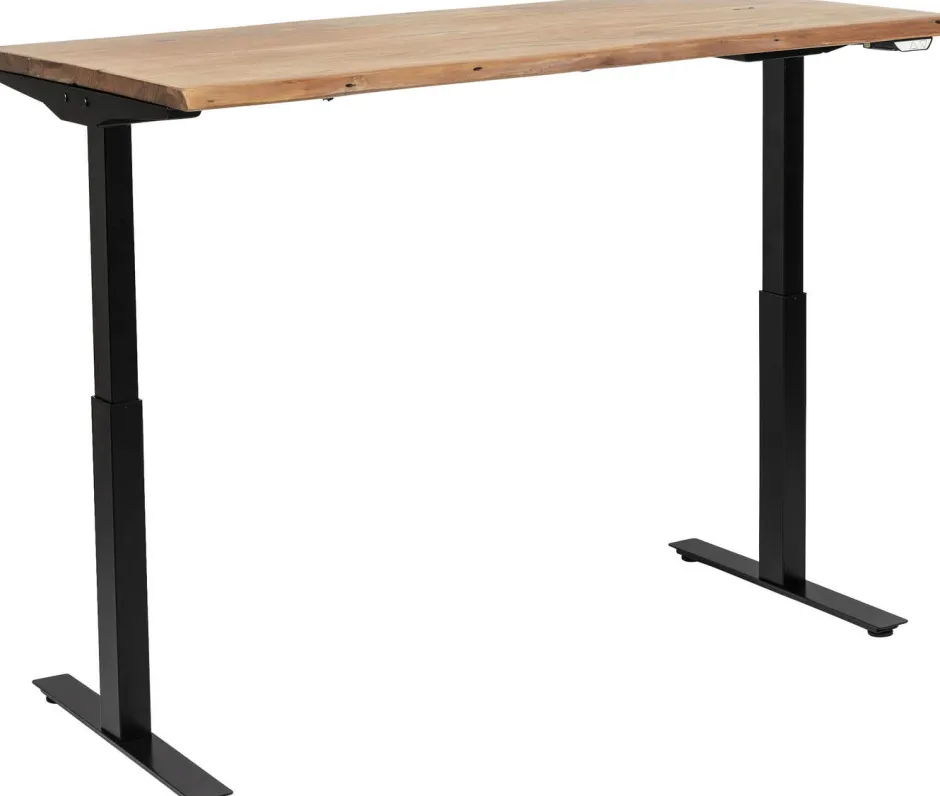 Biurko Z Elek. Regulacją Wysokości Harmony 160x80 Cm Akacja - Nogi Czarne*KARE Design Discount