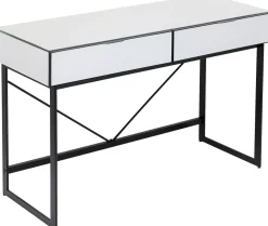 Biurko Z Szufladami Lustrzane Nogi Czarne 120x50 Cm*KARE Design New
