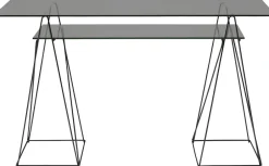 Blat I Półka Do Biurka Polar - Szkło Hartowane 8 Mm Przydymione*KARE Design Online