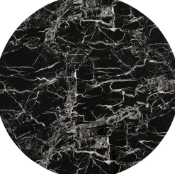 Blat Okrągły MDF Laminowany Wzór Czarny Marmur Ø110 Cm*KARE Design Best