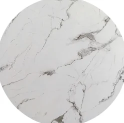 Blat Okrągły MDF Laminowany Wzór Biały Marmur Ø80 Cm*KARE Design Outlet