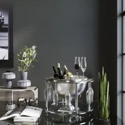 Cooler Do Butelek Champagne Time ∅61x38 Cm Srebrny*KARE Design Hot