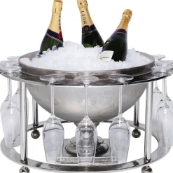 Cooler Do Butelek Champagne Time ∅61x38 Cm Srebrny*KARE Design Hot
