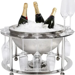 Cooler Do Butelek Champagne Time ∅61x38 Cm Srebrny*KARE Design Hot