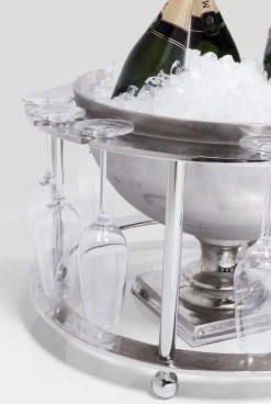 Cooler Do Butelek Champagne Time ∅61x38 Cm Srebrny*KARE Design Hot