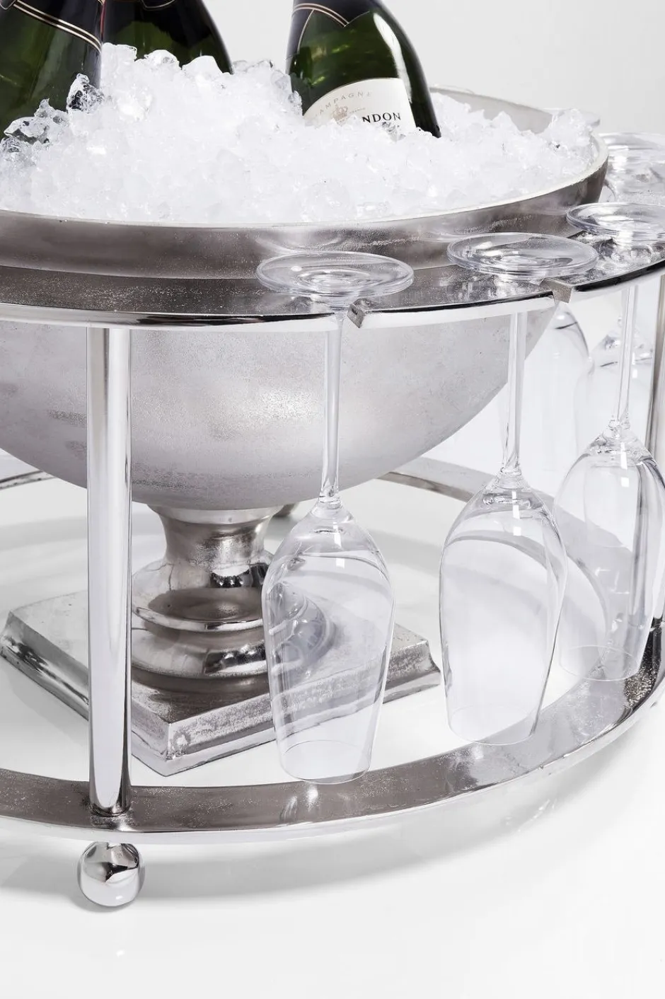Cooler Do Butelek Champagne Time ∅61x38 Cm Srebrny*KARE Design Hot
