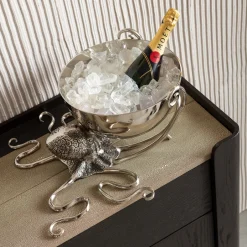 Cooler Do Butelek Octopus 46x26 Cm Srebrny*KARE Design Best