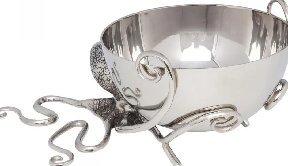 Cooler Do Butelek Octopus 46x26 Cm Srebrny*KARE Design Best