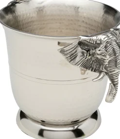 Cooler Do Wina Lub Szampana Srebrny Z Aluminium Motyw Słonia 4,5 L*KARE Design Online
