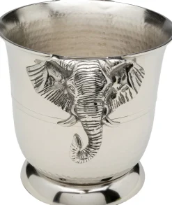 Cooler Do Wina Lub Szampana Srebrny Z Aluminium Motyw Słonia 4,5 L*KARE Design Online
