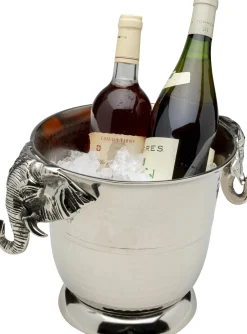 Cooler Do Wina Lub Szampana Srebrny Z Aluminium Motyw Słonia 4,5 L*KARE Design Online