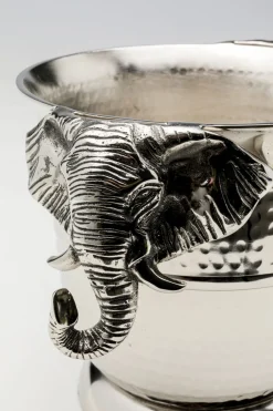Cooler Do Wina Lub Szampana Srebrny Z Aluminium Motyw Słonia 4,5 L*KARE Design Online