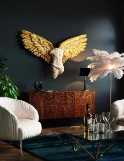 Dekoracja ścienna Anioł Stróż Złote Skrzydła 124x71 Cm*KARE Design Online