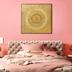 Dekoracja ścienna Art Geometric Circle 120x120 Cm Złota*KARE Design Discount