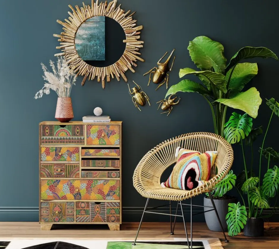 Dekoracja ścienna Atlas Beetle 26x35 Cm Złota*KARE Design Outlet