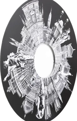 Dekoracja ścienna City Pupil Ø160 Cm Czarno-biała*KARE Design Clearance