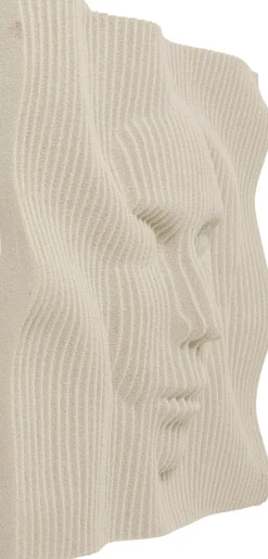 Dekoracja ścienna 3D Beżowa Motyw Twarzy 60x60 Cm*KARE Design Outlet