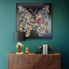 Dekoracja ścienna Farfalla 120x120 Cm Kolorowa*KARE Design Online