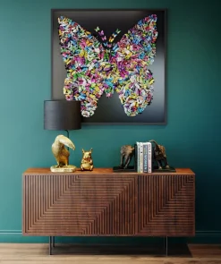 Dekoracja ścienna Farfalla 120x120 Cm Kolorowa*KARE Design Online