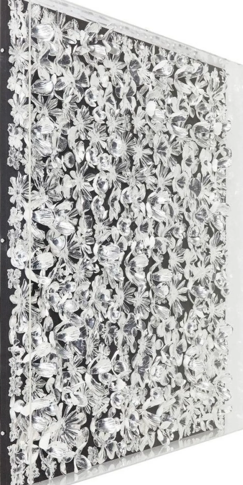 Dekoracja ścienna Frame Flower 100x100 Cm Srebrna*KARE Design Discount