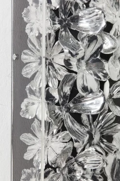 Dekoracja ścienna Frame Flower 100x100 Cm Srebrna*KARE Design Discount
