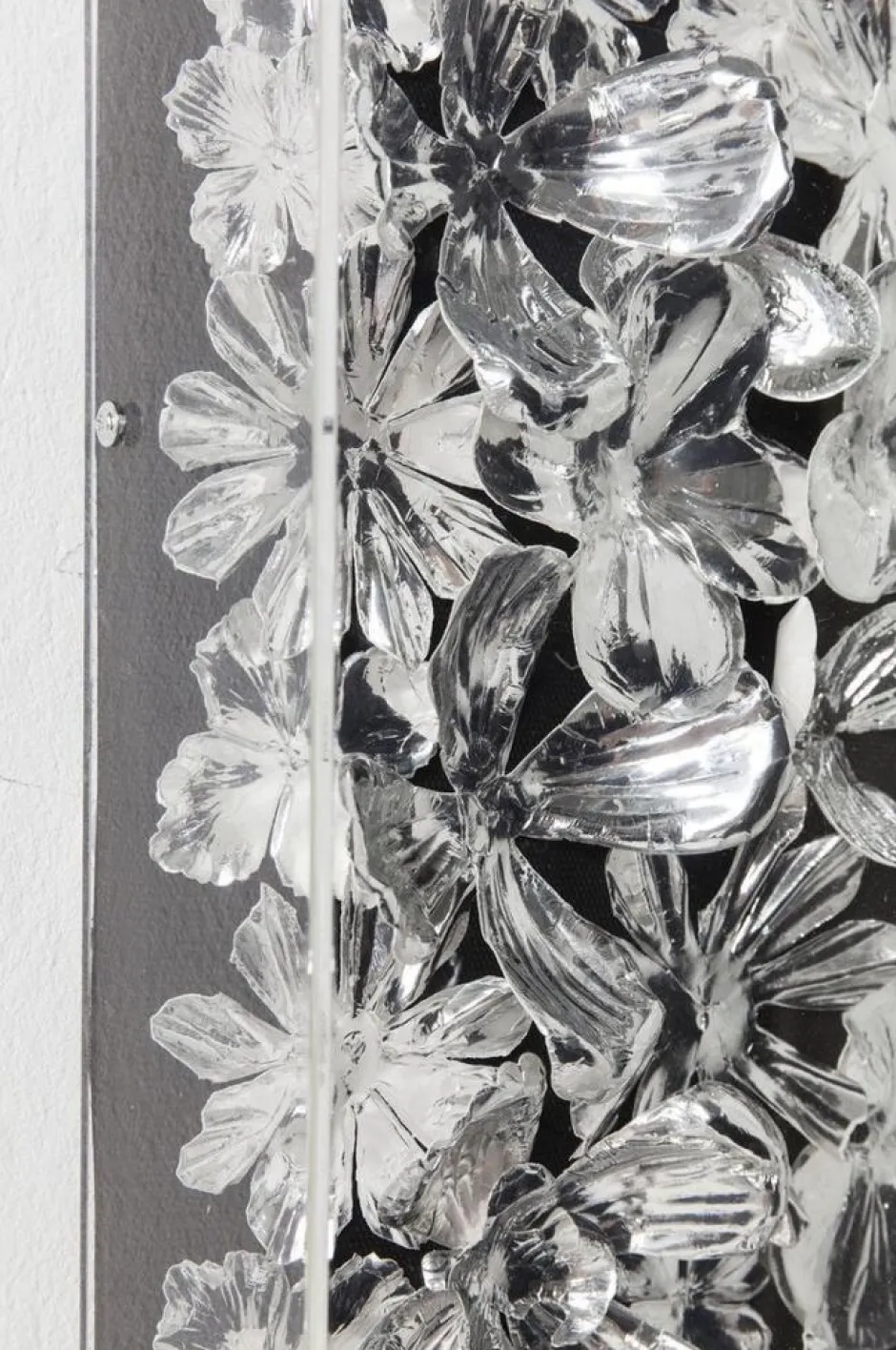Dekoracja ścienna Frame Flower 100x100 Cm Srebrna*KARE Design Discount