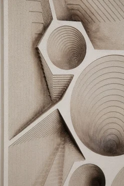 Dekoracja ścienna Geometryczna 3D 80x120 Cm*KARE Design Hot