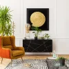 Dekoracja ścienna Golden Snail 120x120 Cm Czarno-złota*KARE Design Discount