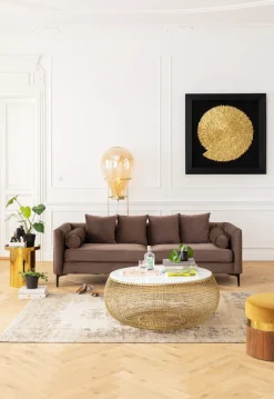 Dekoracja ścienna Golden Snail 120x120 Cm Czarno-złota*KARE Design Discount