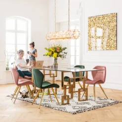 Dekoracja ścienna Gold Flower 120x120 Cm Złota*KARE Design Online