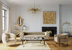 Dekoracja ścienna Gold Flower 120x120 Cm Złota*KARE Design Online