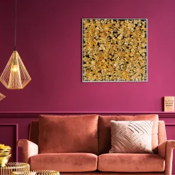 Dekoracja ścienna Gold Flower 60x60 Cm*KARE Design