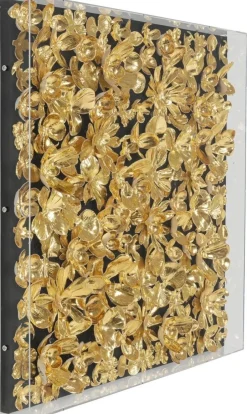 Dekoracja ścienna Gold Flower 60x60 Cm*KARE Design