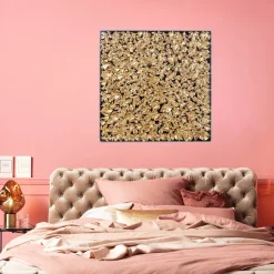 Dekoracja ścienna Gold Leaf 120x120 Cm Złota*KARE Design Online