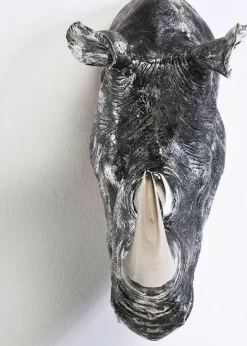 Dekoracja ścienna Head Rhino Antique 44x53 Cm Srebrno-szara*KARE Design Hot